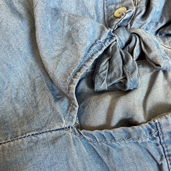 Blue Chambray Romper, Size Small - Picture 3 of 3
